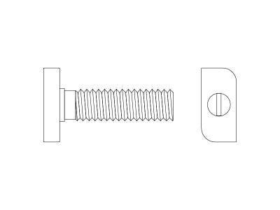 TB2-G 38/17 Hammer Head T-Bolt (HDG, Class 8.8)